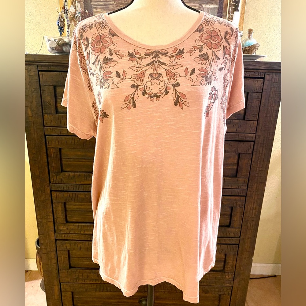 Lucky Brand Plus Size Floral Tee